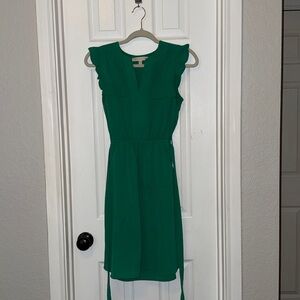 Elegant Green Strapless Dress